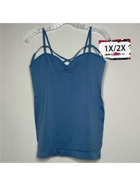 Titanium blue 1X 2X Plus Size Zenana outfitters cami top